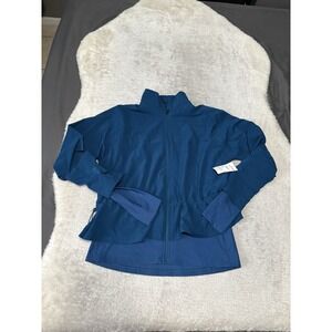 New Sweaty Betty Womens Blue Full Zip Fast Lane Running Jacket Size 4‎ - 6
